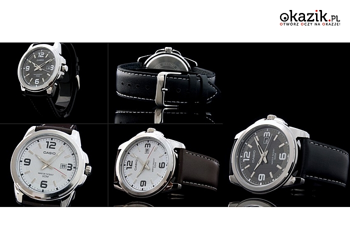 Klasyczne zegarki marki Casio, wiele funkcji, trzy modele. (od 122 zł)