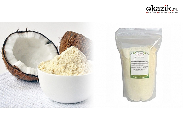 Bezglutenowa mąka kokosowa- opakowanie 1 kg (9,50 zł)