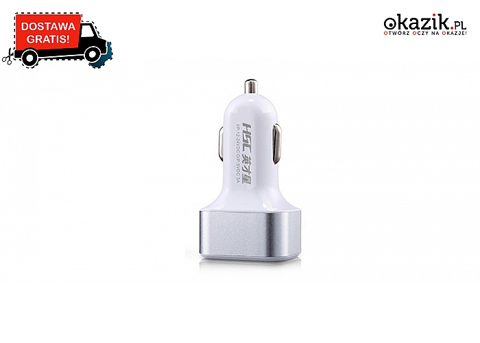 Auto adapter 2 Port USB Ładowarka Samochodowa (25 zł)