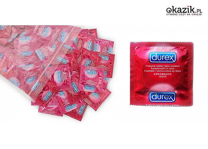 Zestaw 40 szt fabrycznie zapakowanych prezerwatyw DUREX. Naturalna guma lateksowa.
