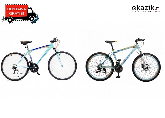 Rower MTB by Hellobikes: uniwersalny, do jazdy w różnych warunkach, dwa modele do wyboru. Wysyłka GRATIS! (od 550 zł)