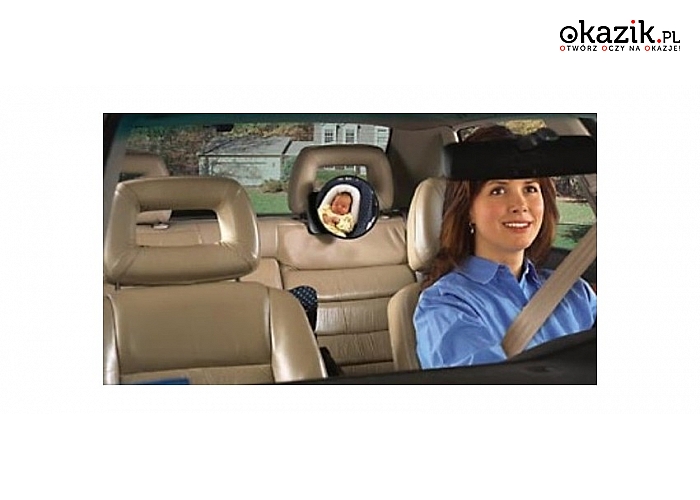 Lusterko obrotowe 360° do obserwacji dzieci podczas jazdy