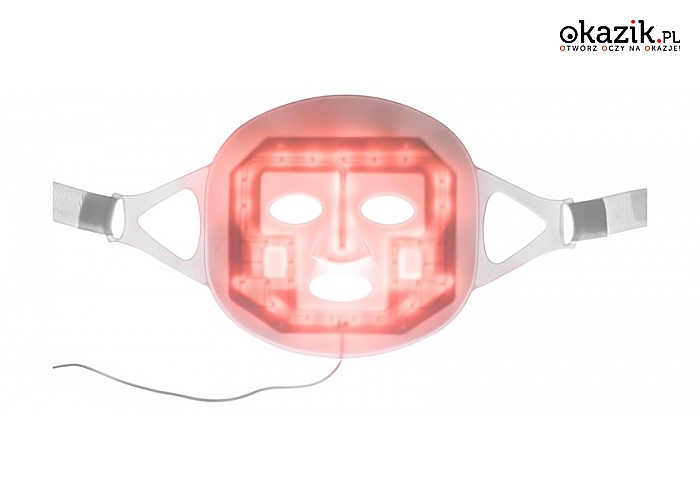 Profesjonalna maska na twarz z czerwonymi diodami LED, poprawiająca wygląd i kondycję skóry. (869 zł)