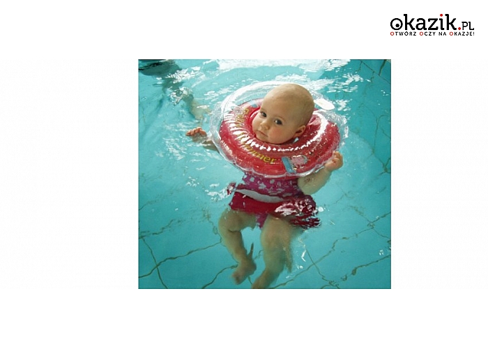 Dmuchany kołnierz Baby Swimmer do pływania dla niemowląt, do kąpieli w wannie, basenie i na odkrytych wodach. (55 zł)