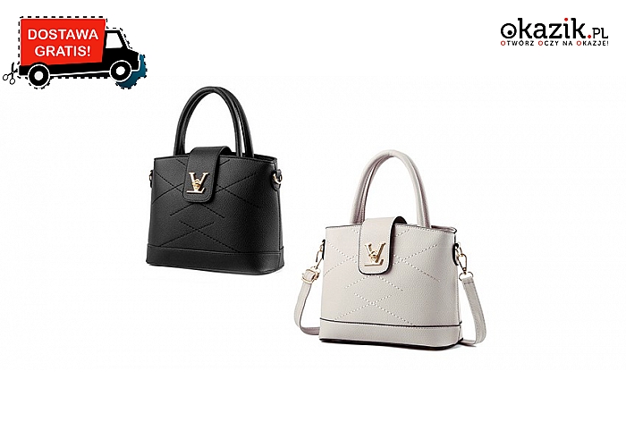Elegancka i funkcjonalna torebka listonoszka marki Louis Vuitton: czarna lub szara. Wysyłka GRATIS! (159 zł)