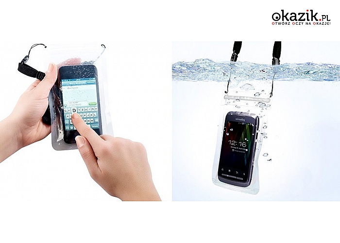 Uniwersalne ETUI WODOODPORNE dla smartfonów do 4''. Chroni przed piaskiem, kurzem i wodą na głębokości nawet 1,5 metra!