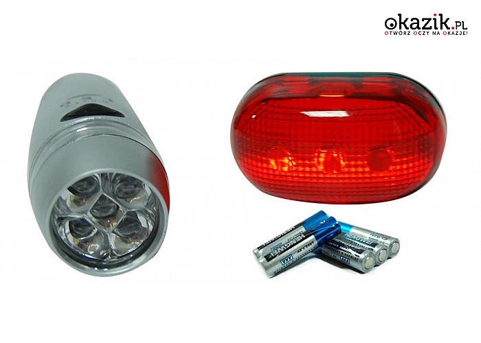 Rowerowy reflektor akumulatorowy lub 2-elementowe oświetlenie LED (od 13 zł)