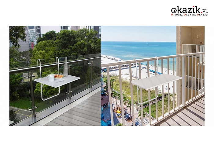 Składane stoliki: balkonowy lub turystyczny. Idealne do posiłków na dworze. Jedz i ciesz się naturą! (od 73 zł)