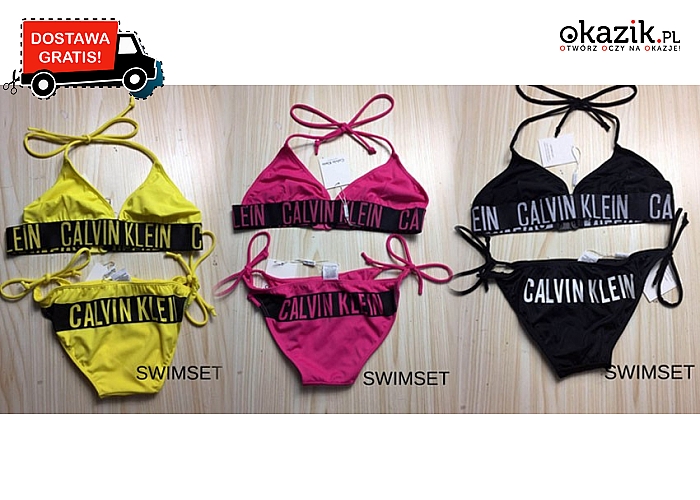 Przygotuj się na upalne dni! Modne bikini Calvin Klein w trzech kolorach do wyboru (119zł)
