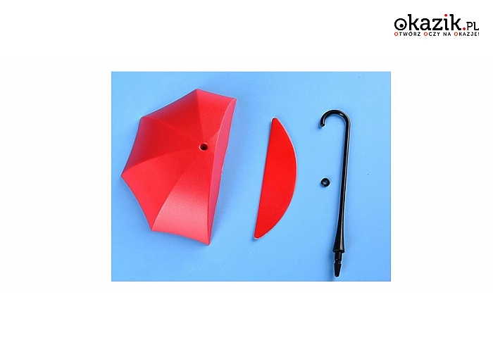 Zestaw ozdobnych kolorowych wieszaków  na ścianę w kształcie parasolek (3szt)