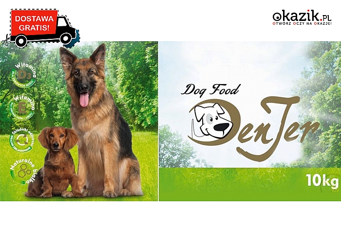 Pełnoporcjowa i zbilansowana KARMA DENJER DOG FOOD ze 100% naturalnych składników. Wysyłka gratis!