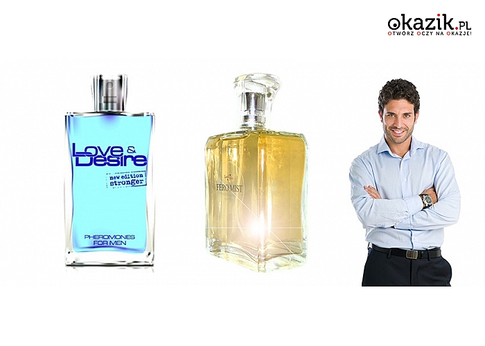 Męskie perfumy o zdecydowanym zapachu z feromonami podkreślającymi męskość. (od 64 zł)