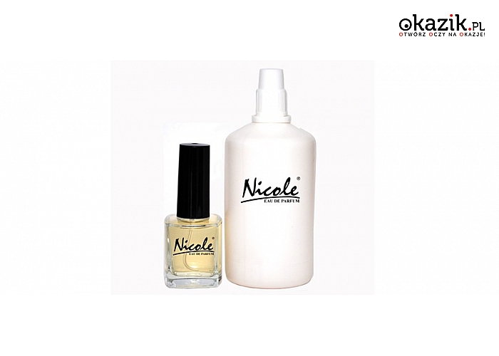 Perfumy Smart Filler Nicole – z napełniaczem. Nie płać za ciężar szklanej butelki! (60 zł)