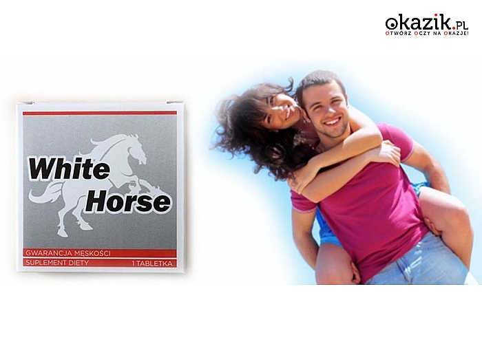 Suplement diety White Horse pomagający w osiągnięciu i utrzymaniu prawidłowej, silnej erekcji. (42 zł)