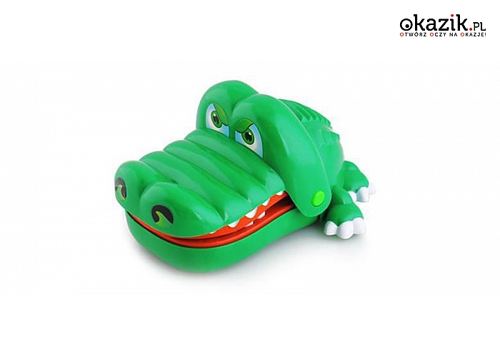 Zabawna gra zręcznościowa dla dzieci: krokodyl u dentysty – nie daj się ugryźć! (14,90 zł)