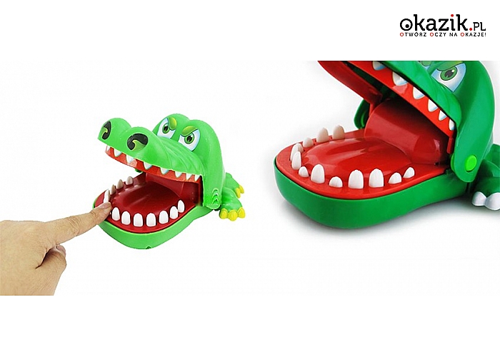 Zabawna gra zręcznościowa dla dzieci: krokodyl u dentysty – nie daj się ugryźć! (14,90 zł)