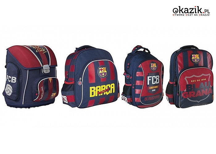 Plecaki FC Barcelona dla prawdziwych młodych kibiców Katalońskiego klubu!(Od 49.99 zł)