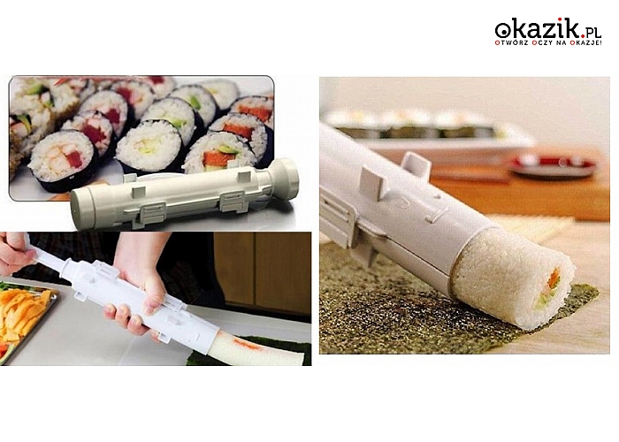 Bazooka do zrolowania sushi: przygotuj perfekcyjne sushi: równe i okrągłe, bez wypadające ryżu! (39,90 zł)