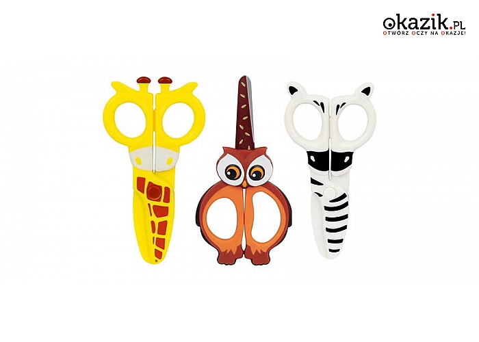 Specjalne nożyczki w kształcie zwierzątek dla dzieci. Niech Twoje dziecko tworzy – ale w bezpieczny sposób! (9,99 zł)