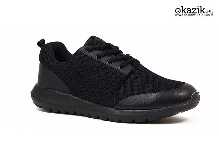 Adidasy - sneakersy męskie w retro stylu, klasyczna, czarna barwa i wyjątkowa wygoda. (47 zł)