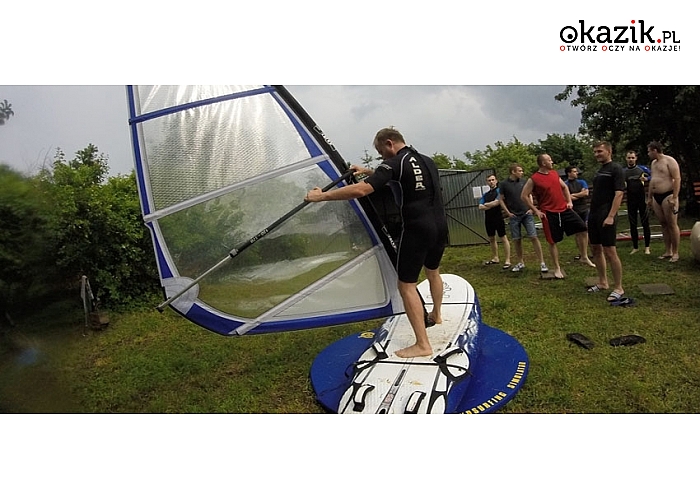 3-godzinne SZKOLENIE WINDSURFINGOWE w Szkole Windsurfingu nad Jeziorem Bielawskim k. Wrocławia.