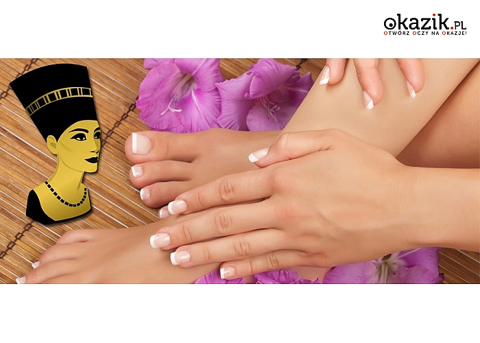 Zabiegi kosmetyczne: manicure / pedicure + pielęgnacja skóry stóp i dłoni. Salon NATURALNIE PIĘKNA w Krakowie (od 35 zł)