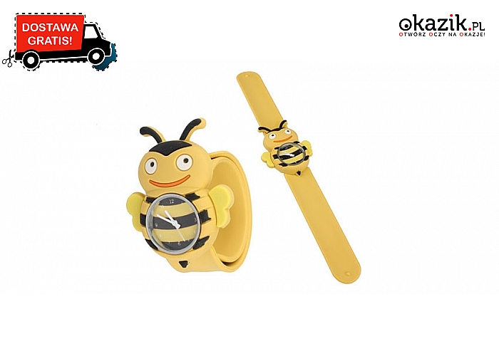 Piękny zegarek pszczółka. Idealny prezent dla dziecka.(9.90zł)