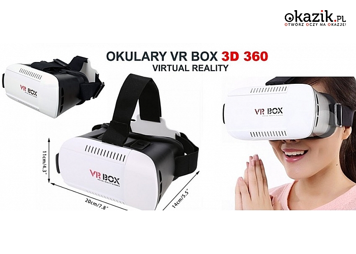 Okulary GOGLE VR BOX 2.0 II 3D  360 (34,90 zł)