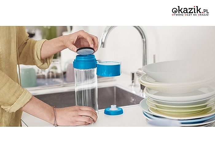 Butelka filtrująca wodę fill&go Vital marki BRITA: oczyszcza i poprawia smak wody. (55 zł)