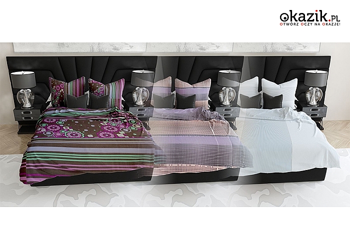 Komplet bawełnianych poszewek: modne, nowoczesne wzory pasujące do różnych typów wystroju sypialni. (79,99 zł)