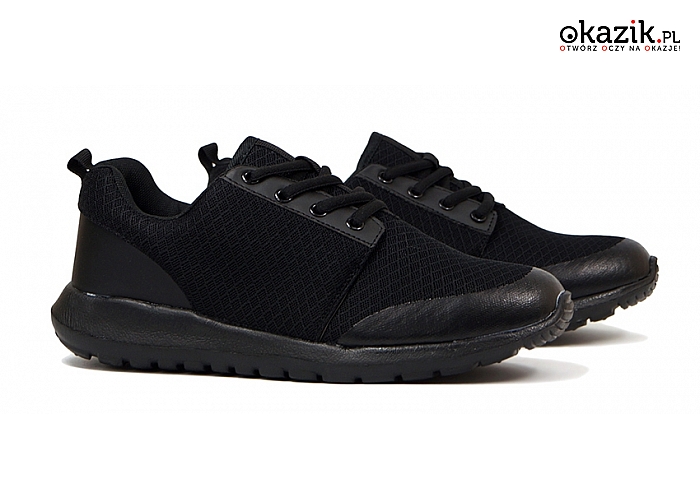 Adidasy - sneakersy męskie w retro stylu, klasyczna, czarna barwa i wyjątkowa wygoda. (47 zł)