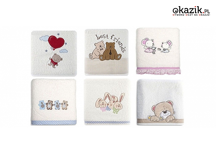 Piękne ręczniki dla dzieci i niemowląt wykonane z najwyższej jakości bawełny.!(37 zł)