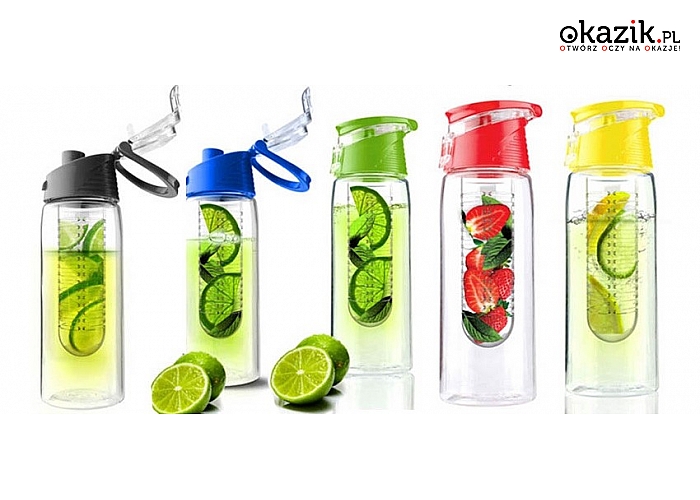 Fruit Infuser! Bidon mobilny na zdrową wodę owocową (19,90 zł)
