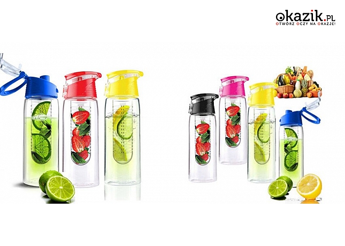 Fruit Infuser! Bidon mobilny na zdrową wodę owocową (19,90 zł)