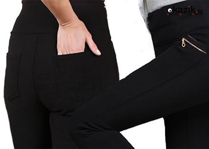 Stylowe spodnie rurki wykonane z najlepszej jakości sprężystego materiału! PLUS SIZE!(44 zł)