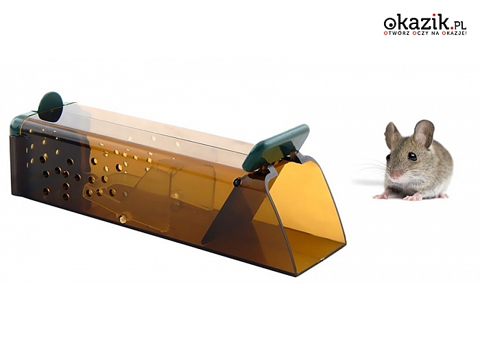 ŻYWOŁAPKA na myszy TIXIE. Humanitarna - schwytane zwierzę pozostaje żywe i  można je wypuścić!