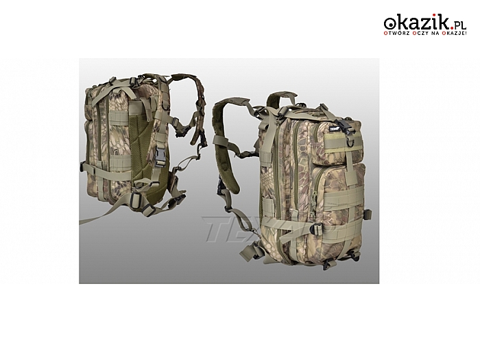 Plecak wielofunkcyjny, taktyczny TXR dla kobiet i mężczyzn: idealny na piesze wędrówki, do survivalu. (135 zł)