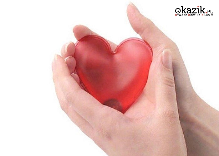 Wielorazowy ogrzewacz rąk i ciała w kształcie serca