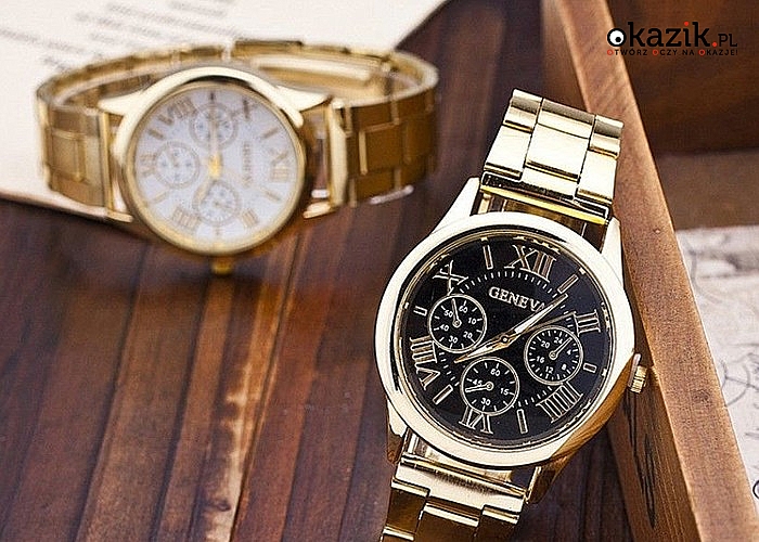 Damski zegarek „Geneva Premium”! Elegancka bransoleta! Solidne wykonanie!