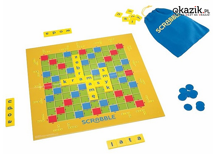 Jedna z najbardziej popularnych gier towarzyskich! Scrabble! Dla starszych i młodszych! Liczy się każde słowo!