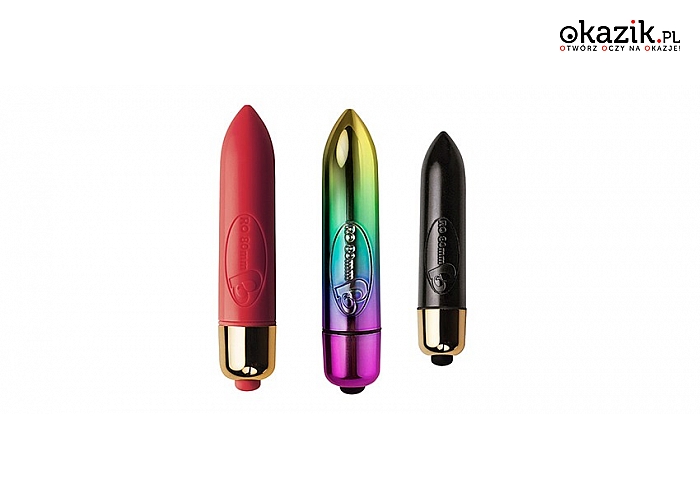 Elegancki i podręczny wibrator typu bullet, z 7 programami działania, 5 kolorów do wyboru
