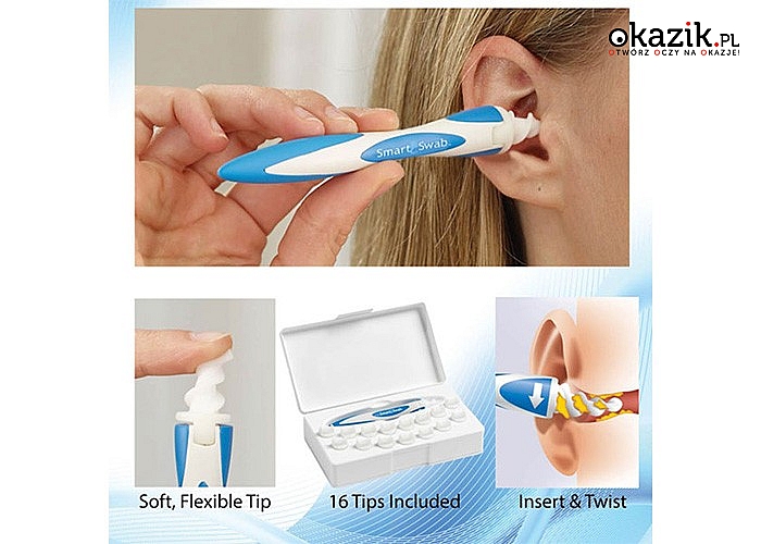 Urządzenie do czyszczenia uszu z wymiennymi końcówkami zadba o właściwą higienę uszu całej rodziny
