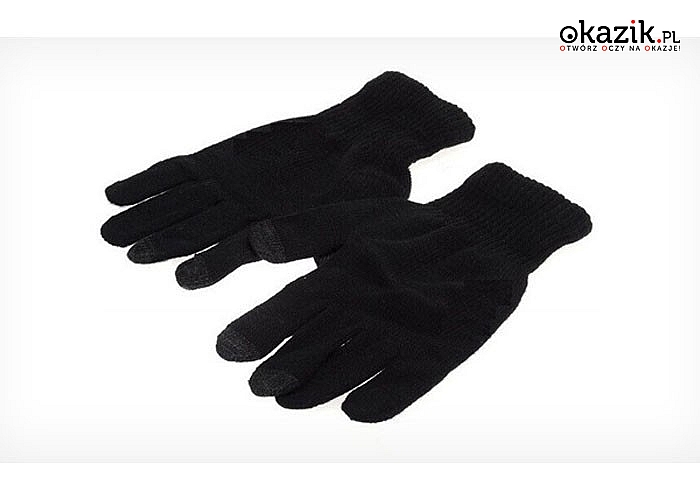 Rękawiczki zimowe unisex ułatwiają obsługę ekranów dotykowych na mrozie