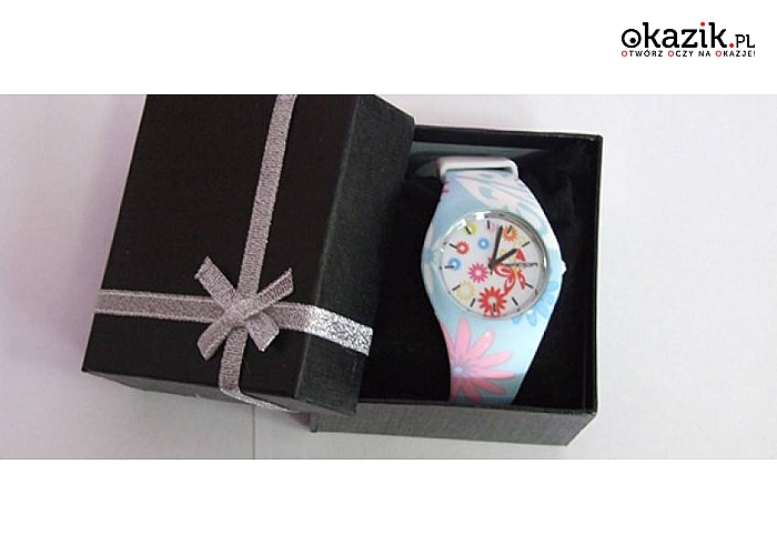 Zegarek silikonowy z designerskim wzorem! Tylko 22 zł! Możliwość zapakowania w pudełeczko prezentowe!