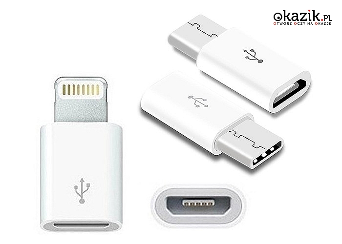 Adapter USB typu C lub lightning