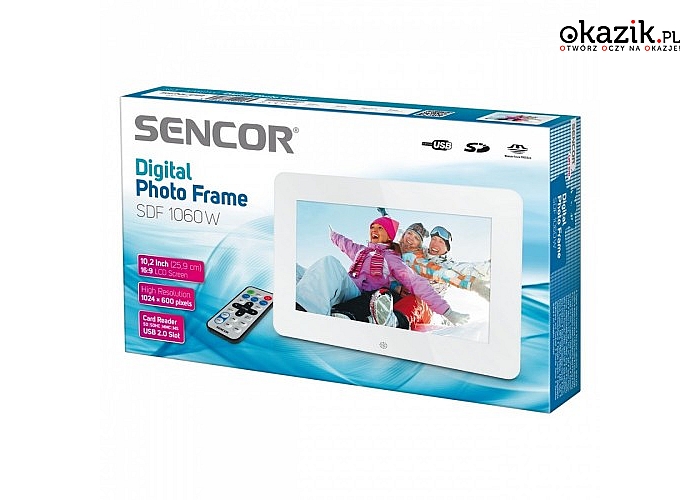 Sencor: SDF 1060 W Cyfrowa ramka fotograficzna