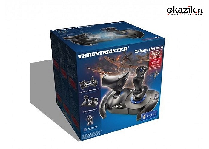 Thrustmaster: Joystick T-Flight HOTAS 4 (PC/PS4) + War Thunder Starter Pack