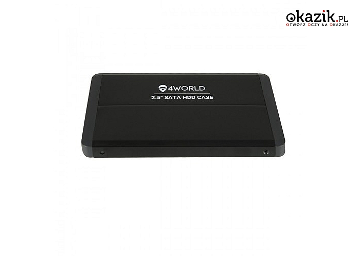 4world: Obudowa HDD 2,5" SATA II USB 3.0 Aluminium, czarna