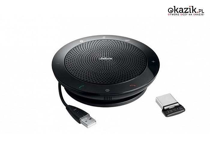 SPEAK 510+ Speaker UC, BT Link360 od Jabra. Redukcja szumów, bluetooth, regulacja głośności+odbieranie połączeń
