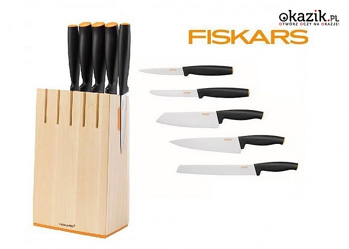 Fiskars: Zestaw 5 noży w bloku Functional Form  1014211